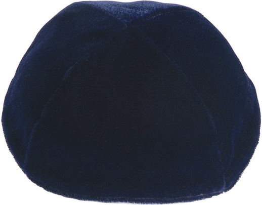 Navy Velvet Kippah